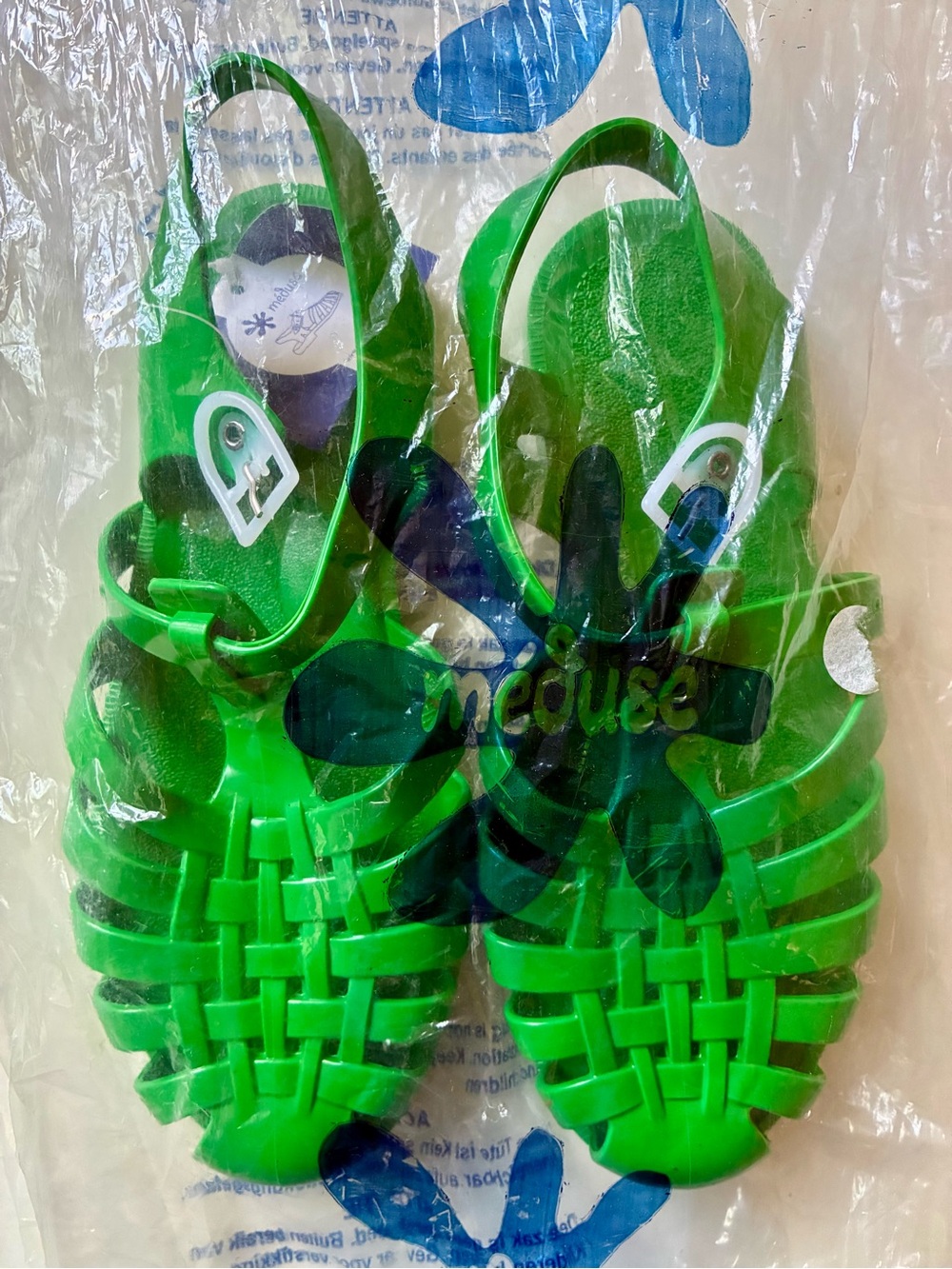 Méduse Green Jelly Fisherman Sandals with Adjustable Strap